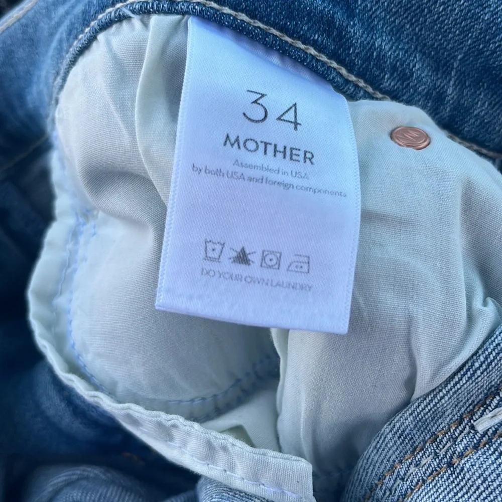 NWT MOTHER The Runaway Step Fray Kiss and Make Up size 34 - Picture 7 of 16